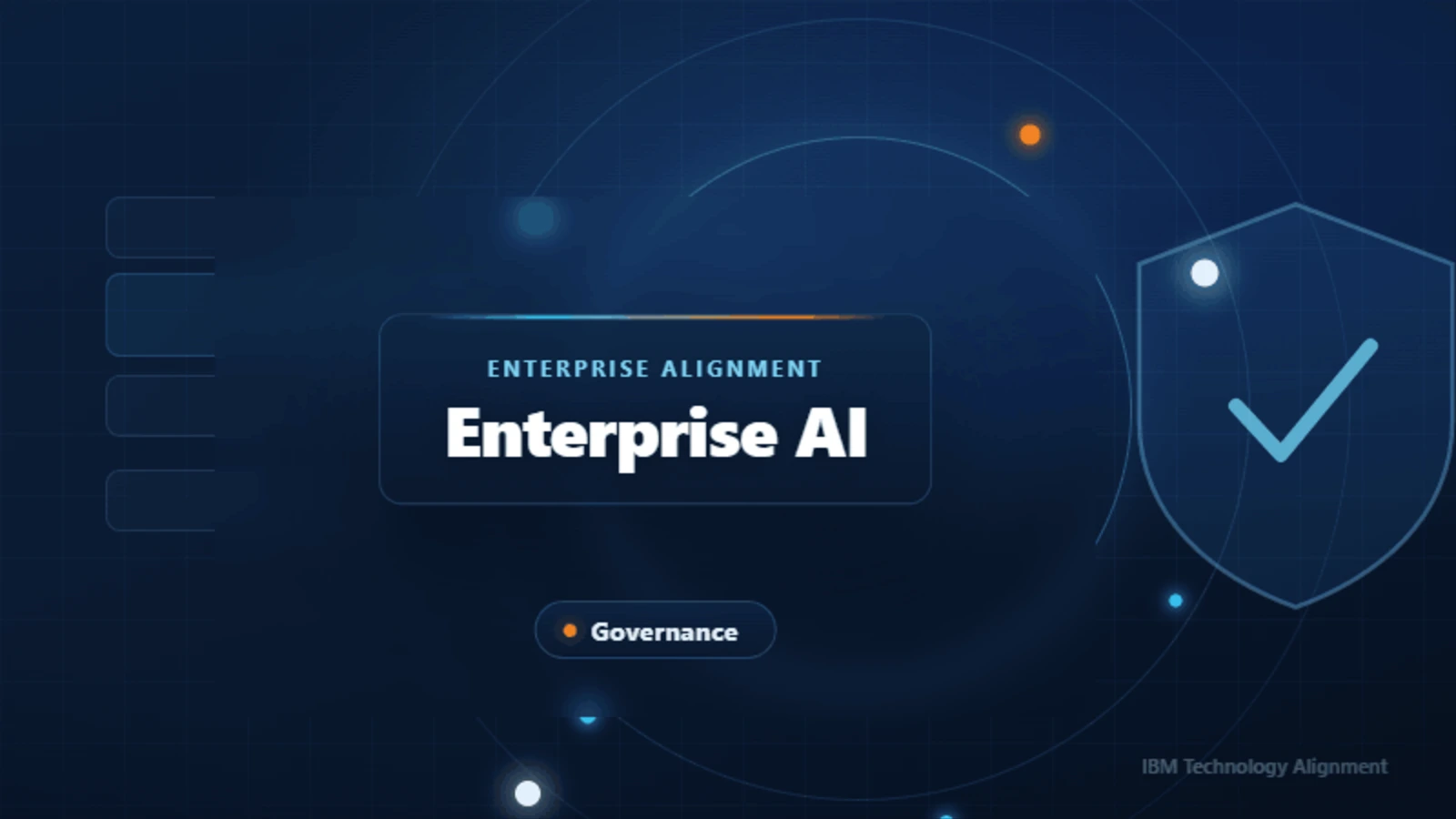IBM technology alignment visual showing enterprise AI and governance for energy-sector clients