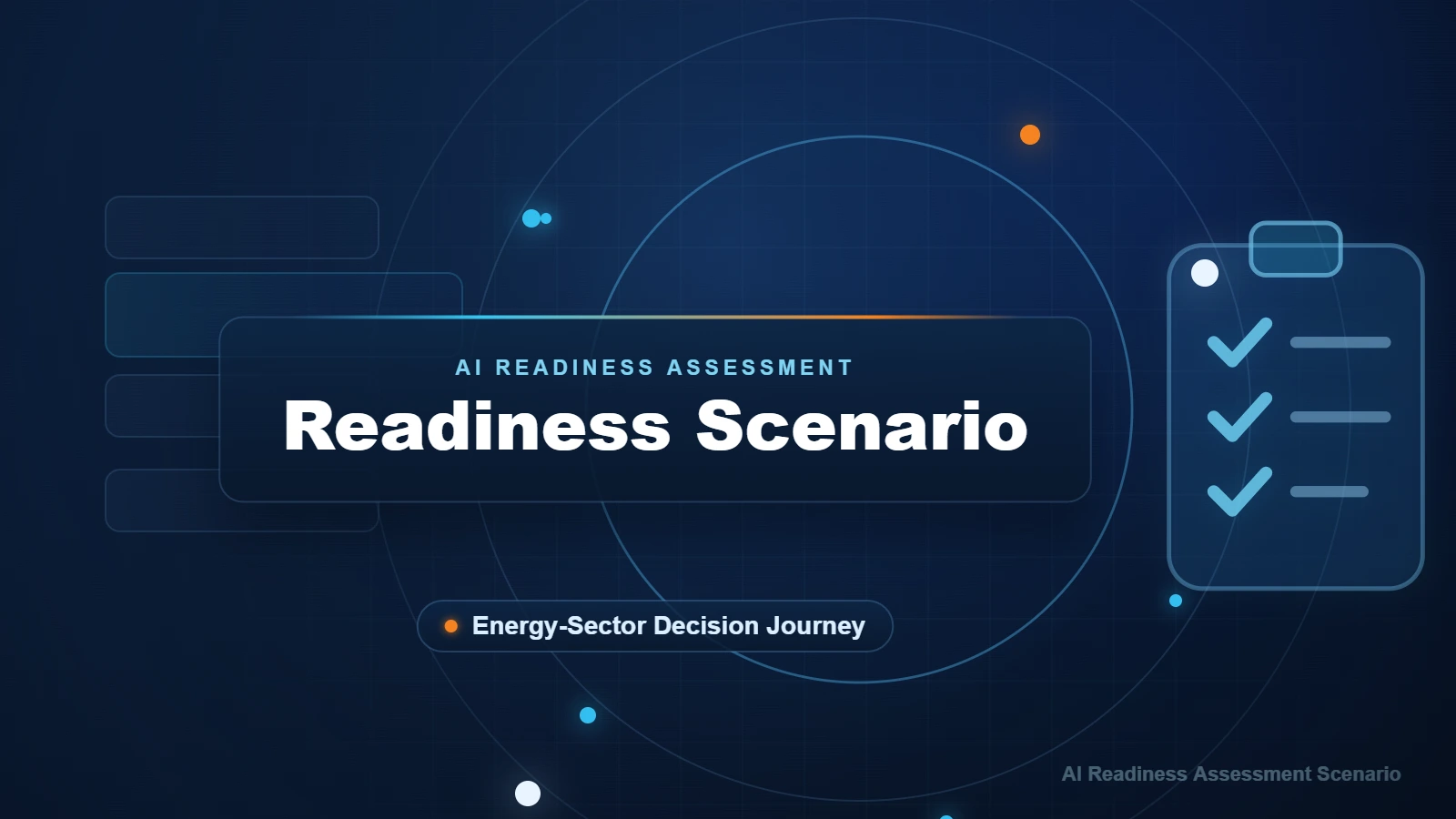 What is AI Assessment visual showing energy-sector AI readiness decision-making at UK Petroleum Co. Ltd